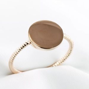 Signet Style Twisted Band Ring In Sterling Silver